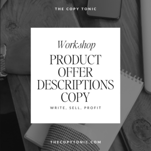 Product Offer Description Copy Workshop